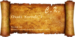 Chudi Kornél névjegykártya